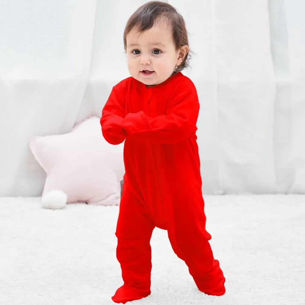 Eleven's Kingdom Baby Kids Sleep and Play,Baby Cotton Pajamas with Mitten Cuffs, 2 Way Zipper Footed Sleeper 0-12 Month
