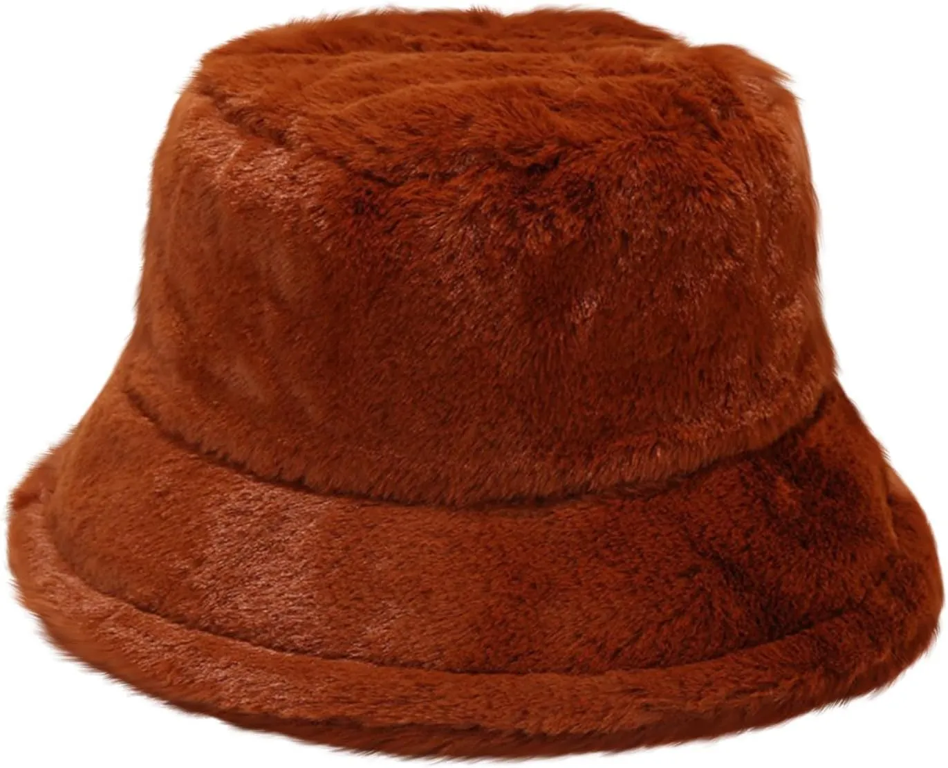 Faux Fur Winter Bucket Hat for Women Men Fluffy Warm Hat Women's Furry Fisherman Cap for Casual, Trips, Sports, Skiing