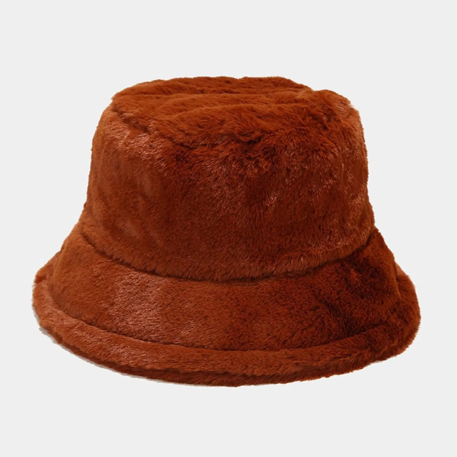 Faux Fur Winter Bucket Hat for Women Men Fluffy Warm Hat Women's Furry Fisherman Cap for Casual, Trips, Sports, Skiing