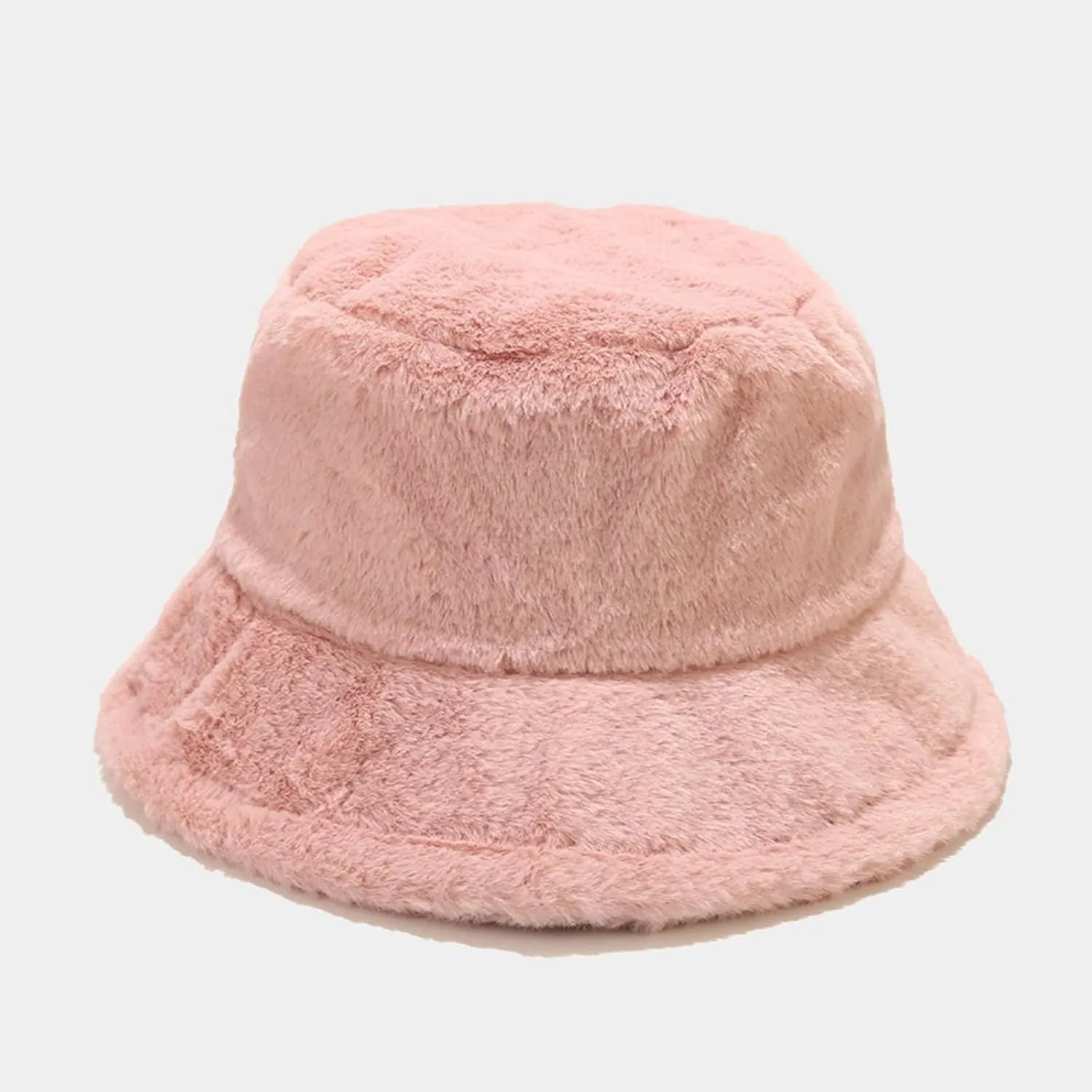 Faux Fur Winter Bucket Hat for Women Men Fluffy Warm Hat Women's Furry Fisherman Cap for Casual, Trips, Sports, Skiing