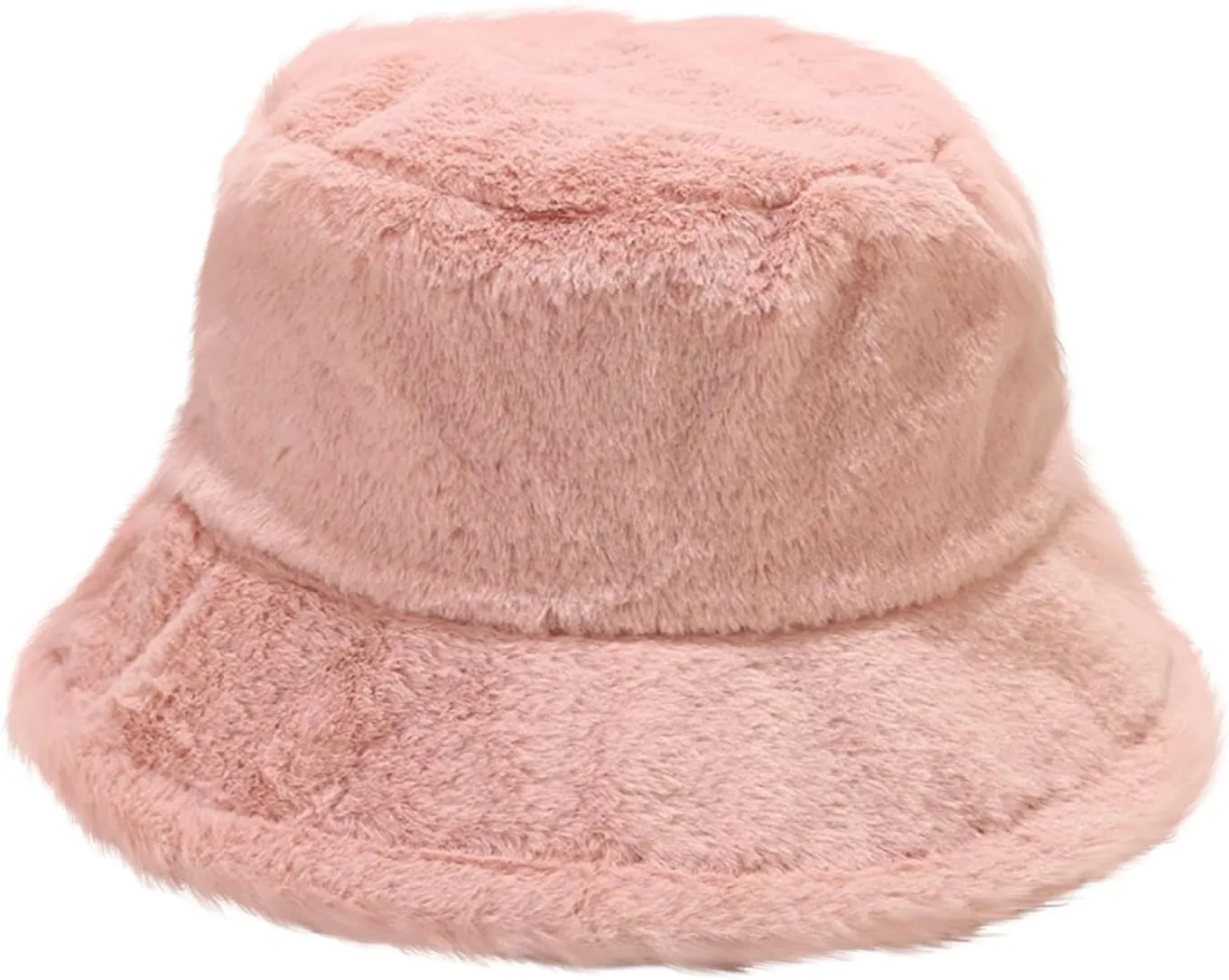 Faux Fur Winter Bucket Hat for Women Men Fluffy Warm Hat Women's Furry Fisherman Cap for Casual, Trips, Sports, Skiing