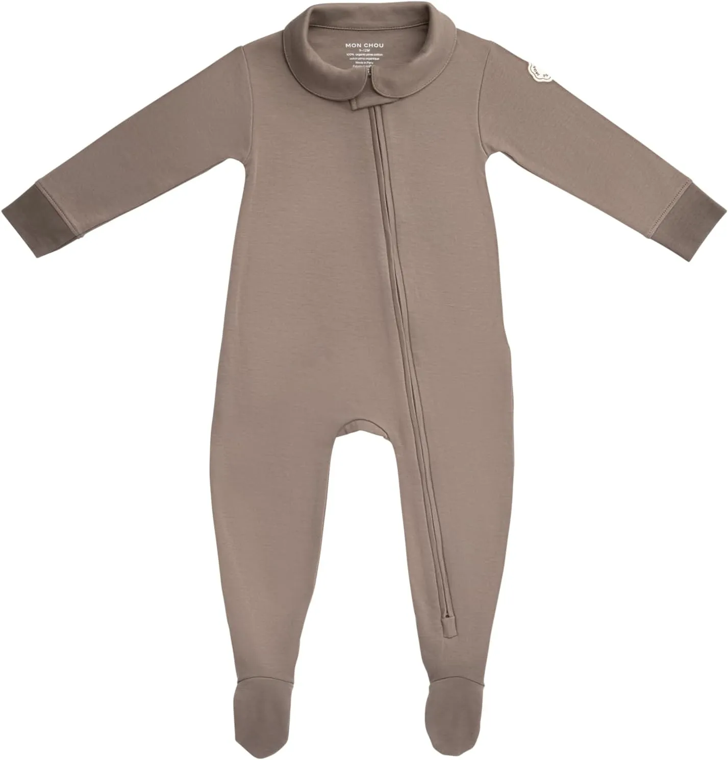 Footed Pajamas, 100% Organic Cotton Baby Clothes, Pocket for Security Tracker, Infant Toddler Boy Girl Sleeper