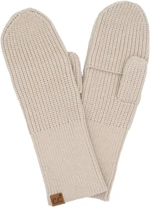Funky Junque Women's Ribbed Knit Convertible Fingerless Gloves & Mittens with Finger Flaps