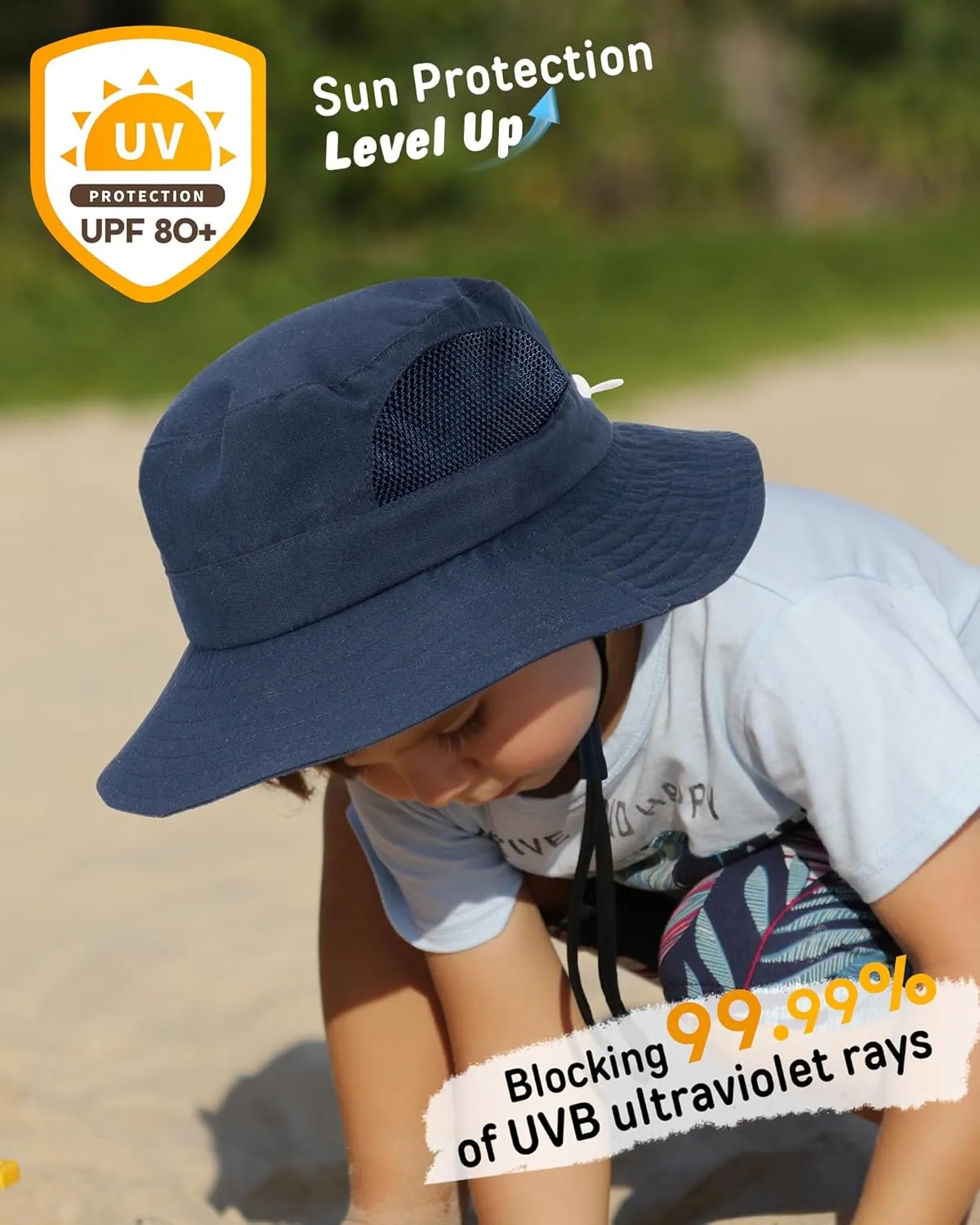 FURTALK Baby Toddler Sun Hat Bucket Hat with Neck Flap Wide Brim Hats Beach Vacation Essentials