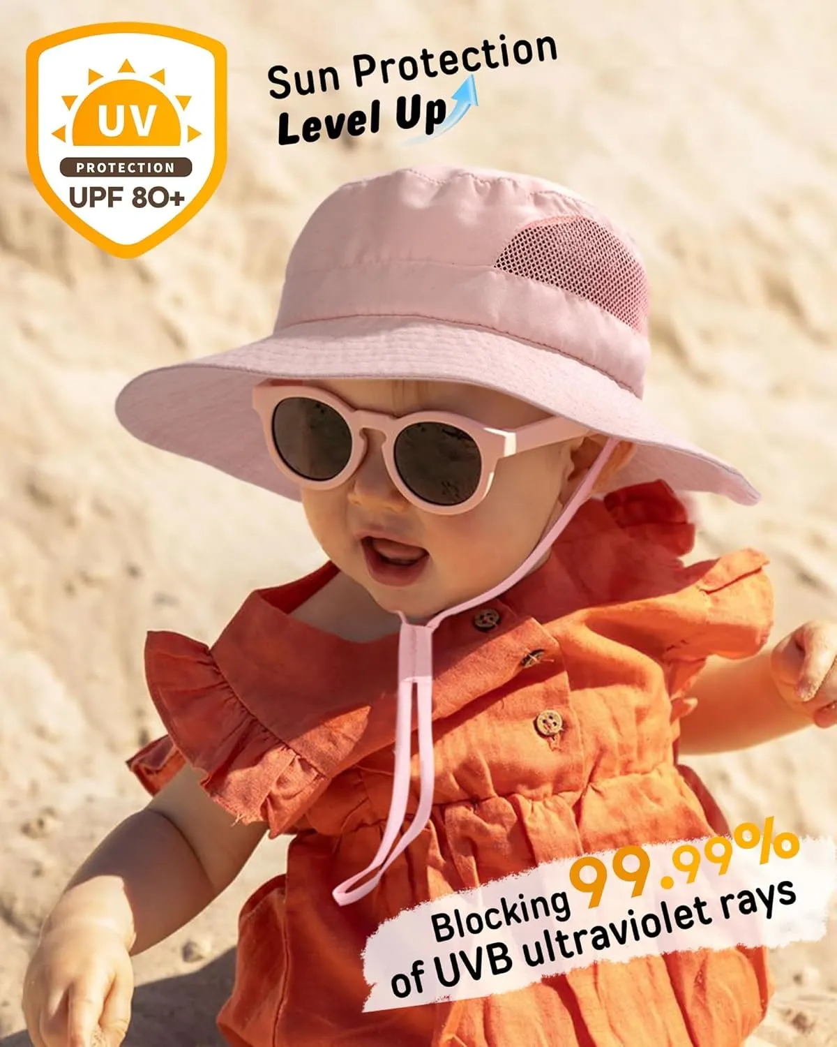 FURTALK Baby Toddler Sun Hat Bucket Hat with Neck Flap Wide Brim Hats Beach Vacation Essentials