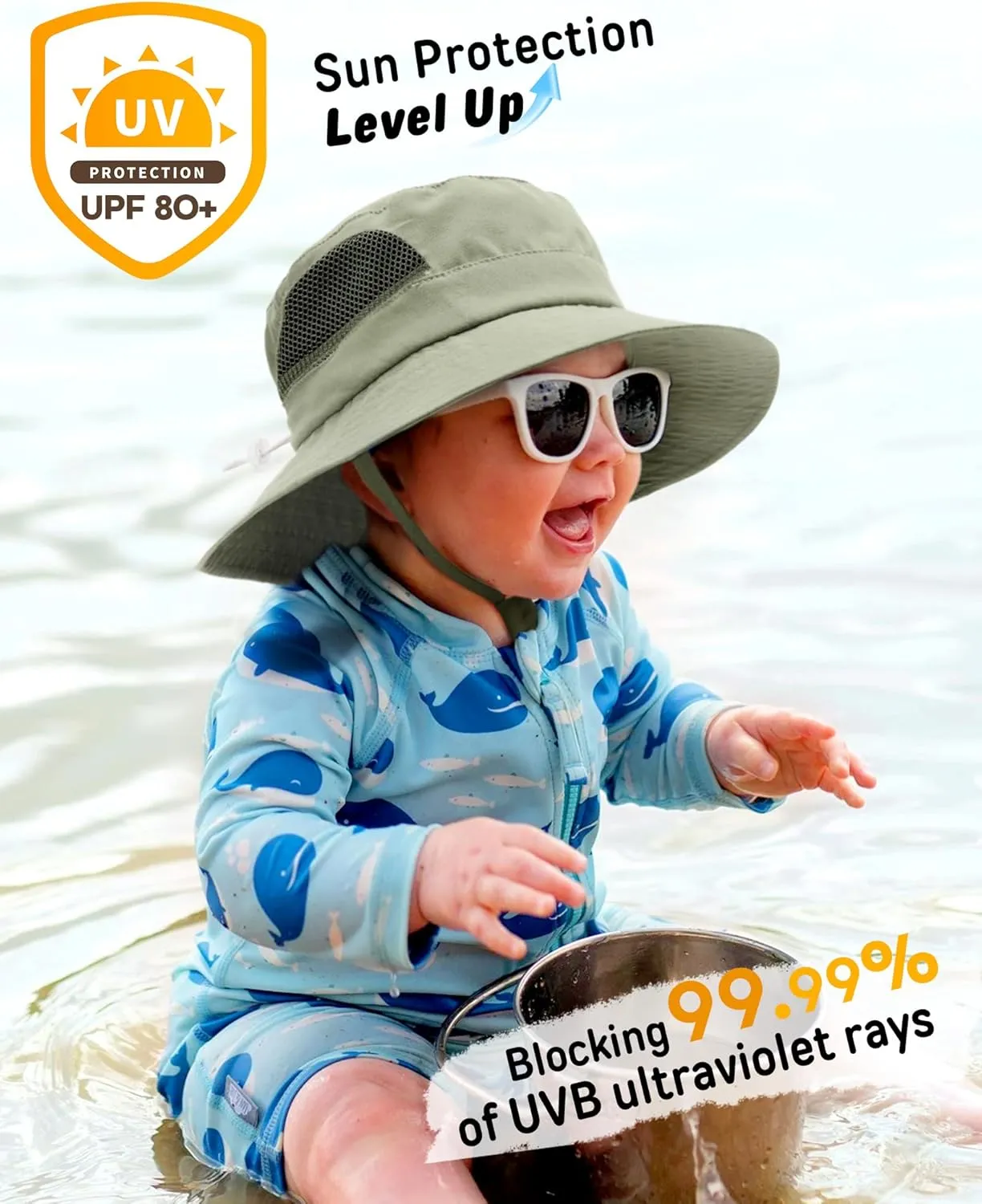 FURTALK Baby Toddler Sun Hat Bucket Hat with Neck Flap Wide Brim Hats Beach Vacation Essentials