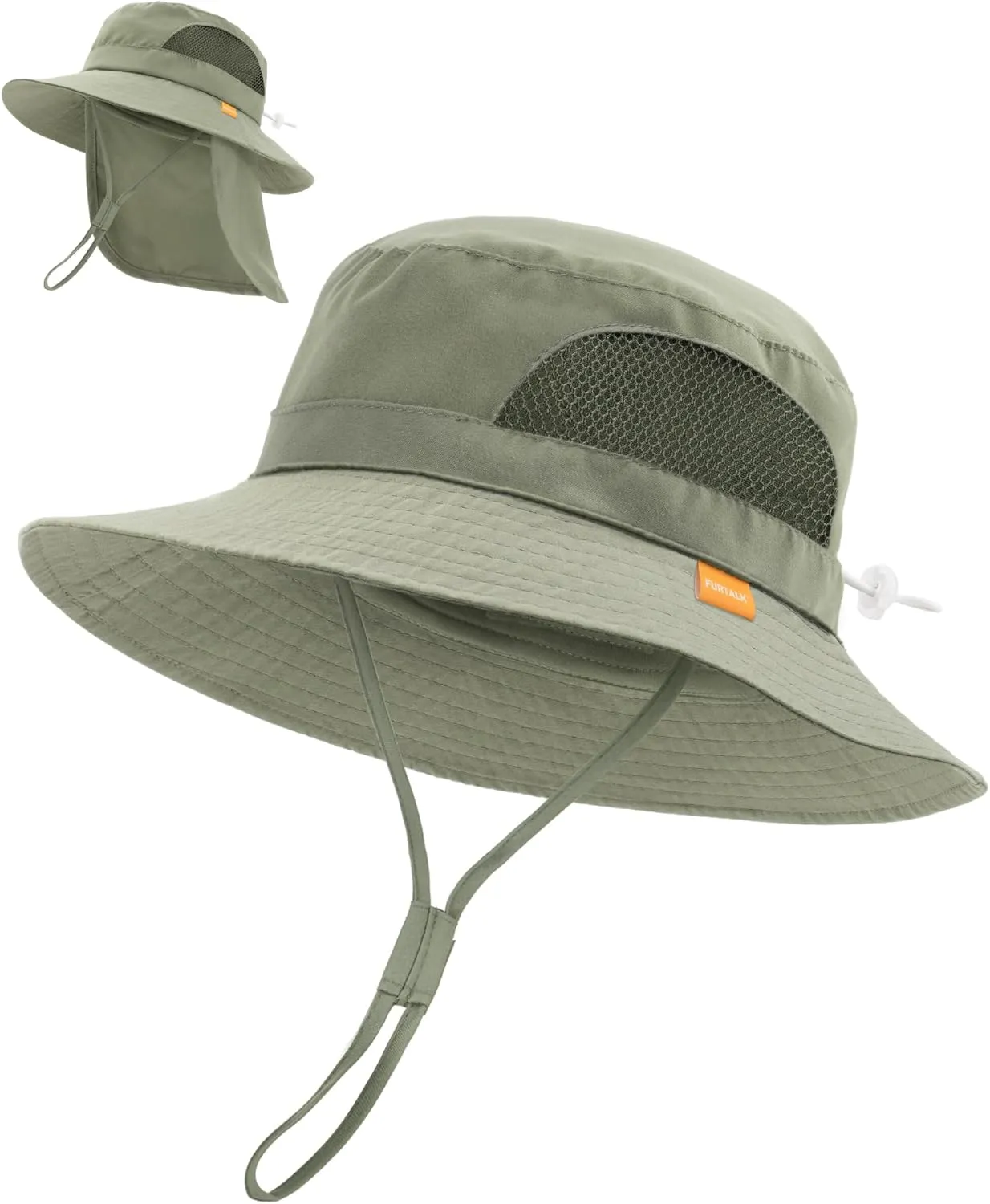 FURTALK Baby Toddler Sun Hat Bucket Hat with Neck Flap Wide Brim Hats Beach Vacation Essentials