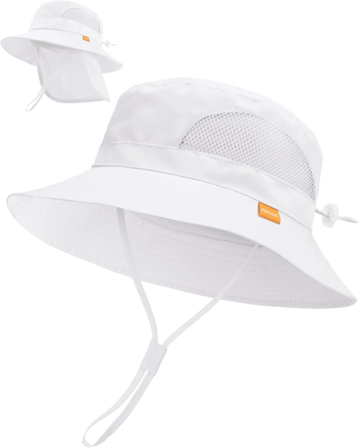FURTALK Baby Toddler Sun Hat Bucket Hat with Neck Flap Wide Brim Hats Beach Vacation Essentials