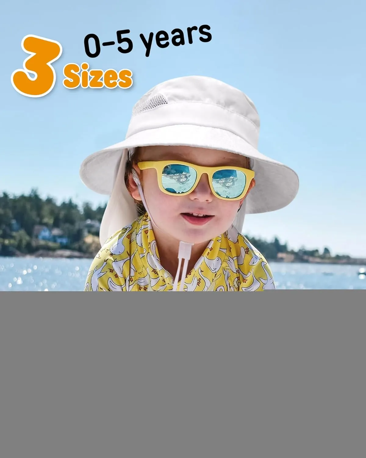 FURTALK Baby Toddler Sun Hat Bucket Hat with Neck Flap Wide Brim Hats Beach Vacation Essentials