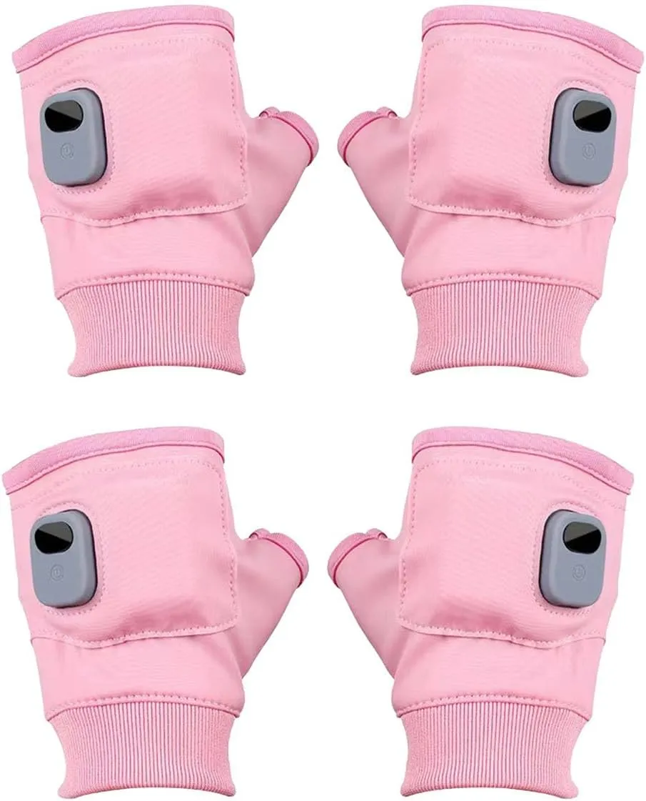 Heated Fingerless Gloves for Men Women, Heated Gloves for Women Rechargeable, Hand Warmers Thermal Gloves with 3 Heat Settings, Sutible for Work Cycling Skiing Outdoor