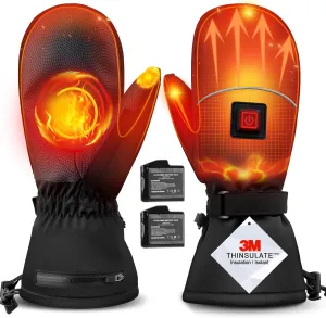 Heated Gloves for Men Women, 2024 Latest Rechargeable 7.6V 3000mAh Electric Battery Heated Gloves, Warm Touchscreen Gloves for Skiing Hiking Snowboarding Motorcycle