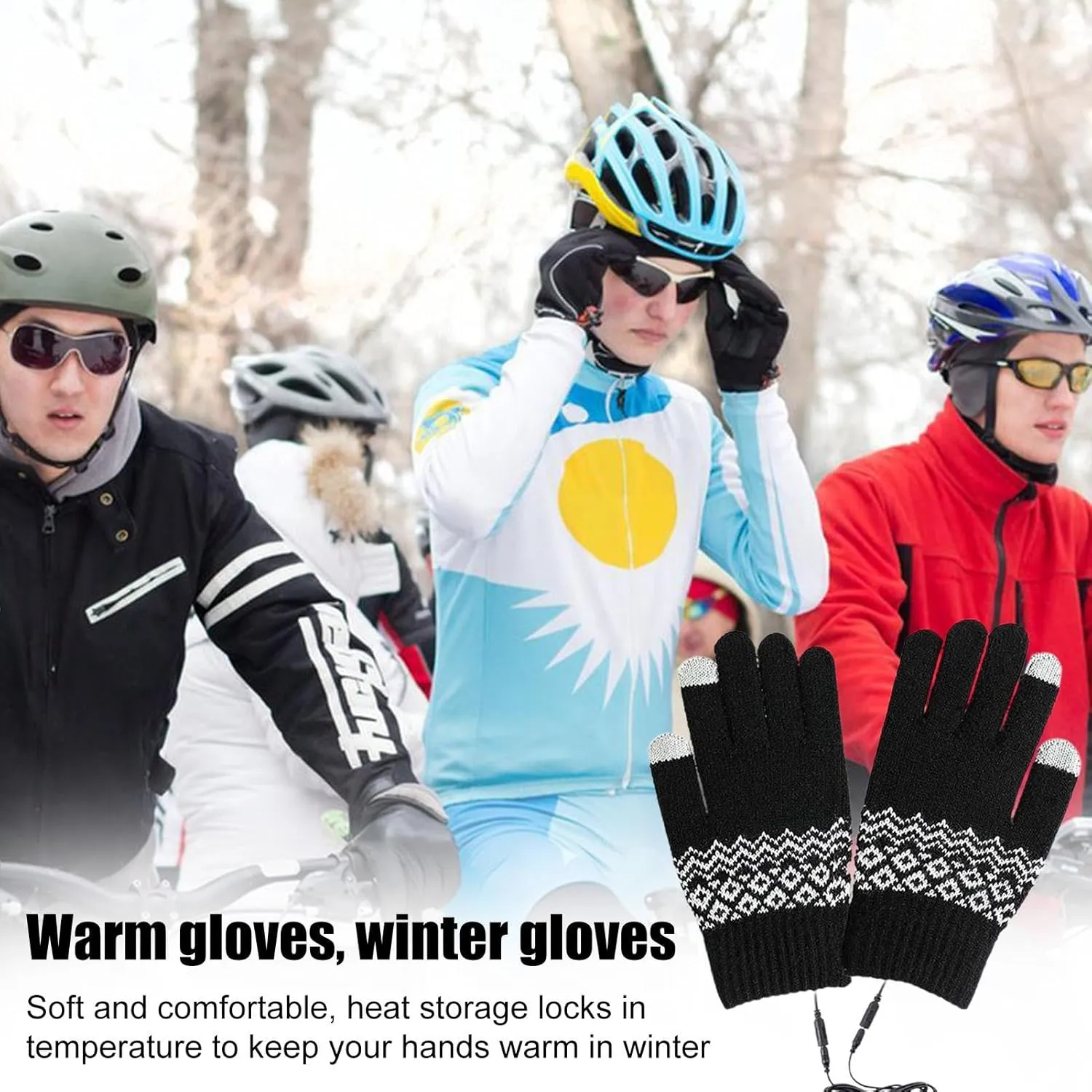Heated Work Gloves - USB-Powered Gloves, USB Heated Mittens | USB Heated Liner Gloves with Efficient Heating, Winter Heated