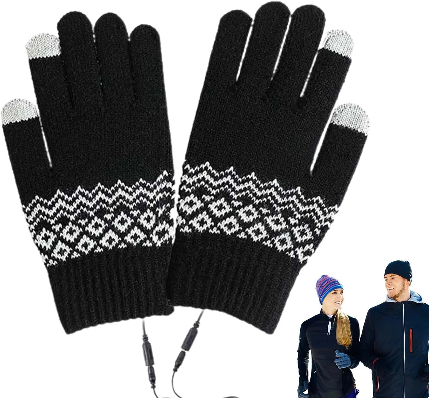 Heated Work Gloves - USB-Powered Gloves, USB Heated Mittens | USB Heated Liner Gloves with Efficient Heating, Winter Heated