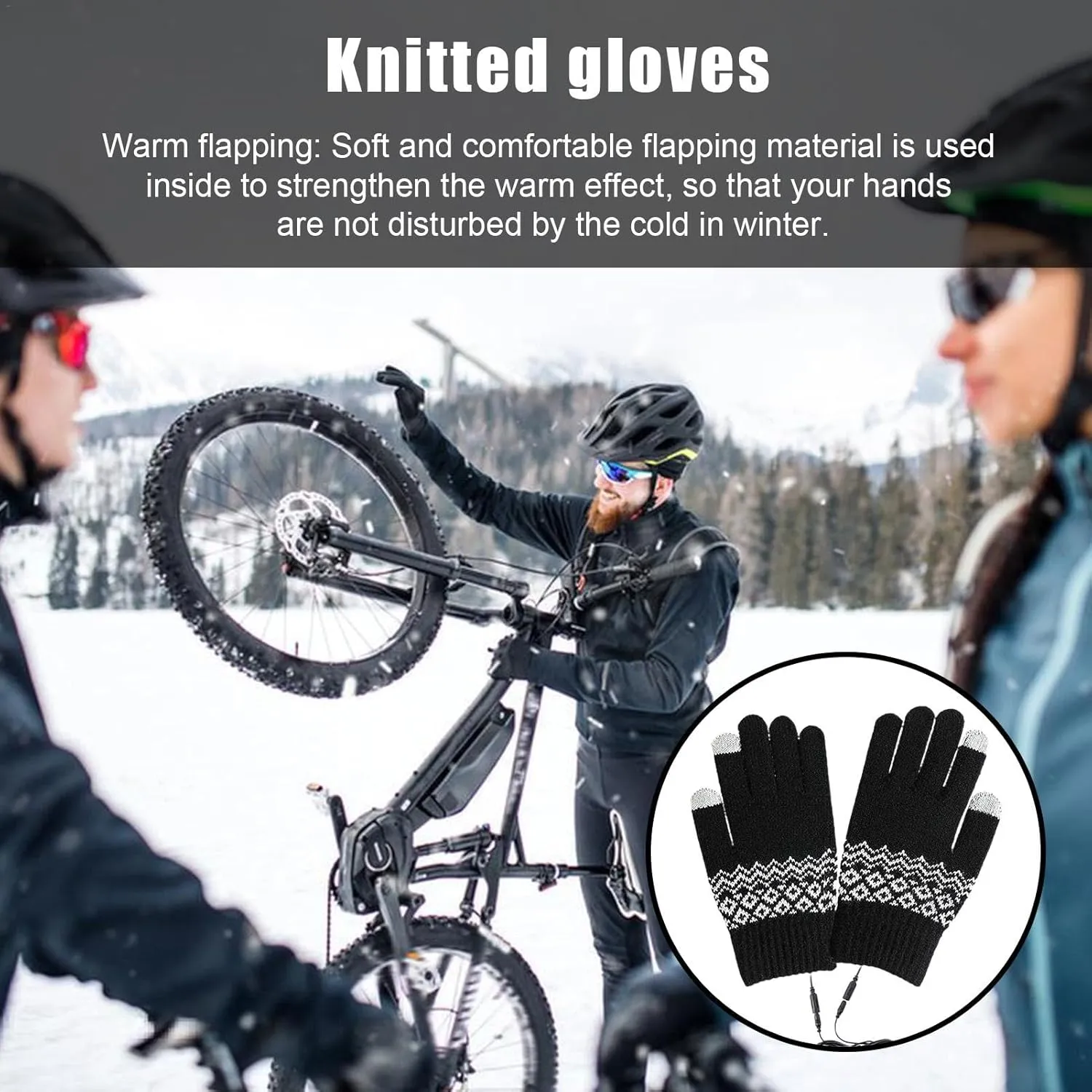 Heated Work Gloves - USB-Powered Gloves, USB Heated Mittens | USB Heated Liner Gloves with Efficient Heating, Winter Heated