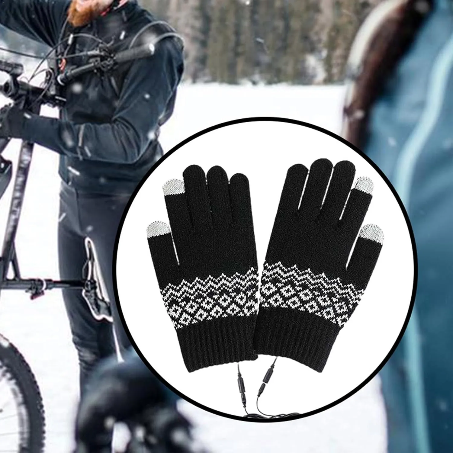 Heated Work Gloves - USB-Powered Gloves, USB Heated Mittens | USB Heated Liner Gloves with Efficient Heating, Winter Heated