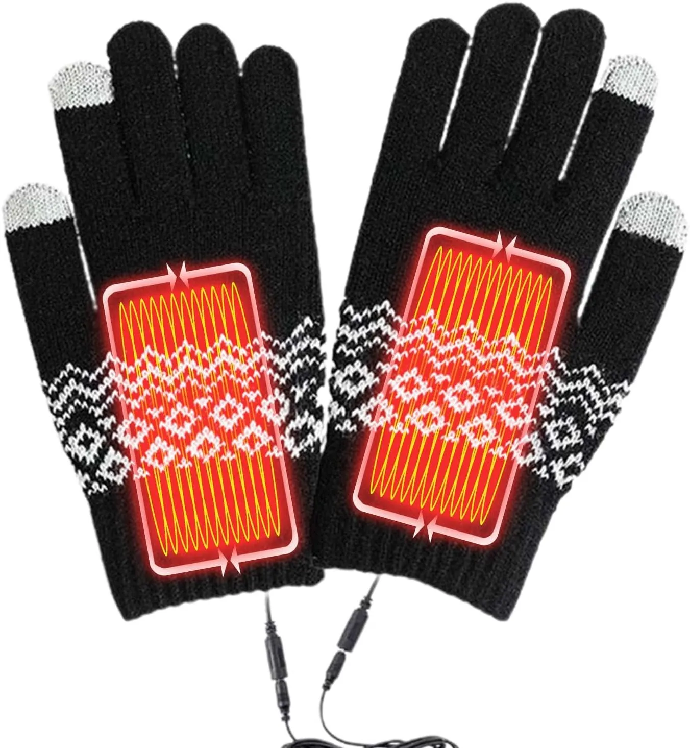 Heated Work Gloves - USB-Powered Gloves, USB Heated Mittens | USB Heated Liner Gloves with Efficient Heating, Winter Heated
