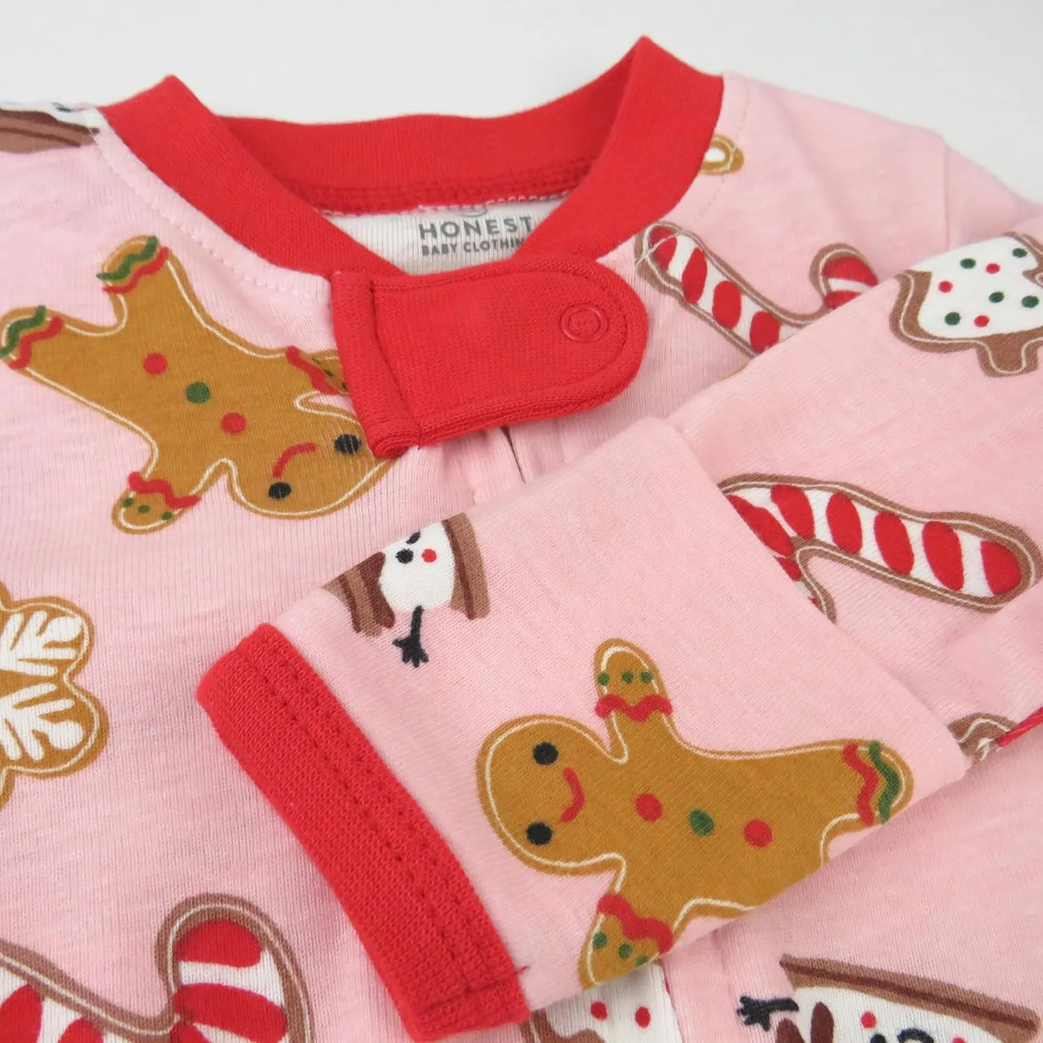 HonestBaby Baby 100% Organic Cotton Holiday Sleep & Play Footed One-Piece Pajama