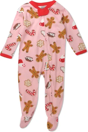 HonestBaby Baby 100% Organic Cotton Holiday Sleep & Play Footed One-Piece Pajama