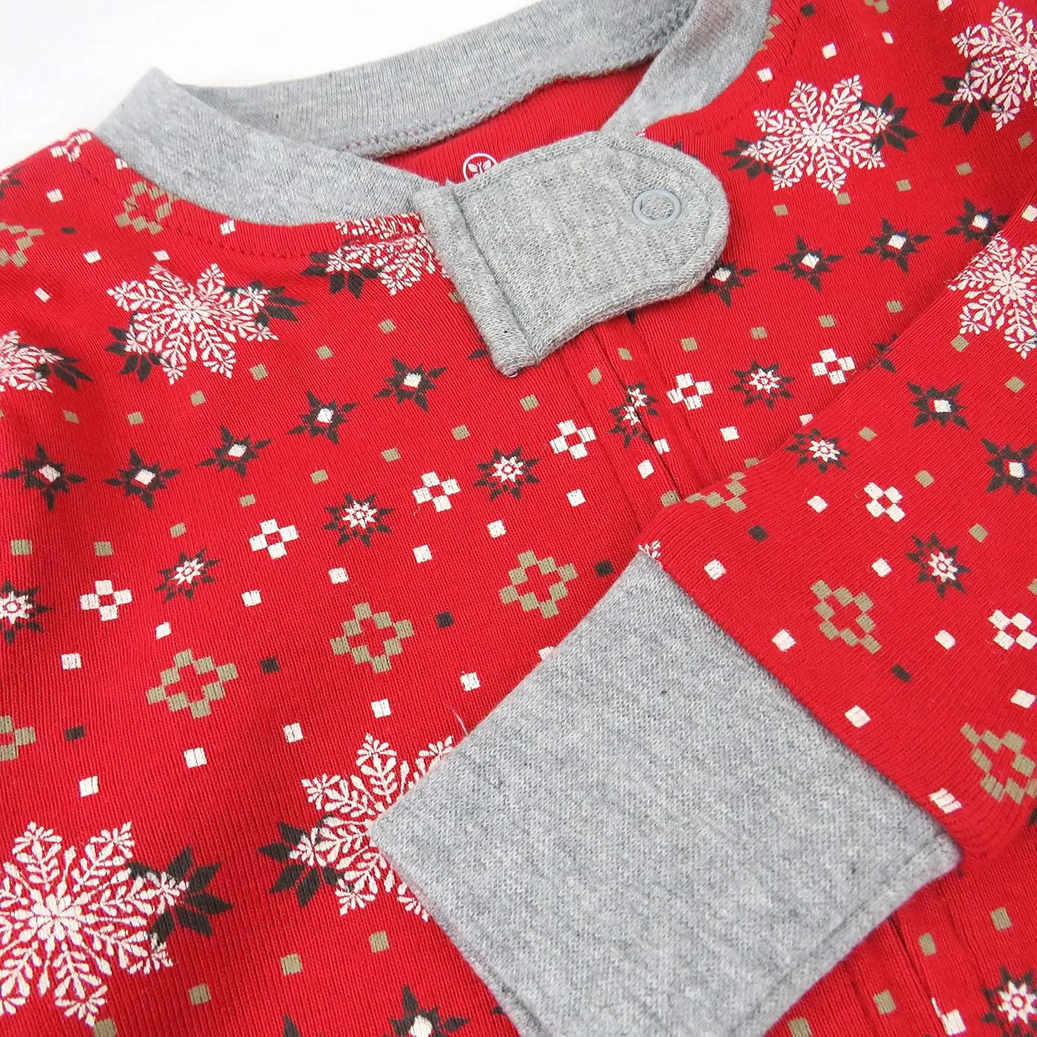 HonestBaby Baby Celebration Non-Slip Footed Pajamas One-Piece Sleeper Zip-Front Pjs 100% Organic Cotton