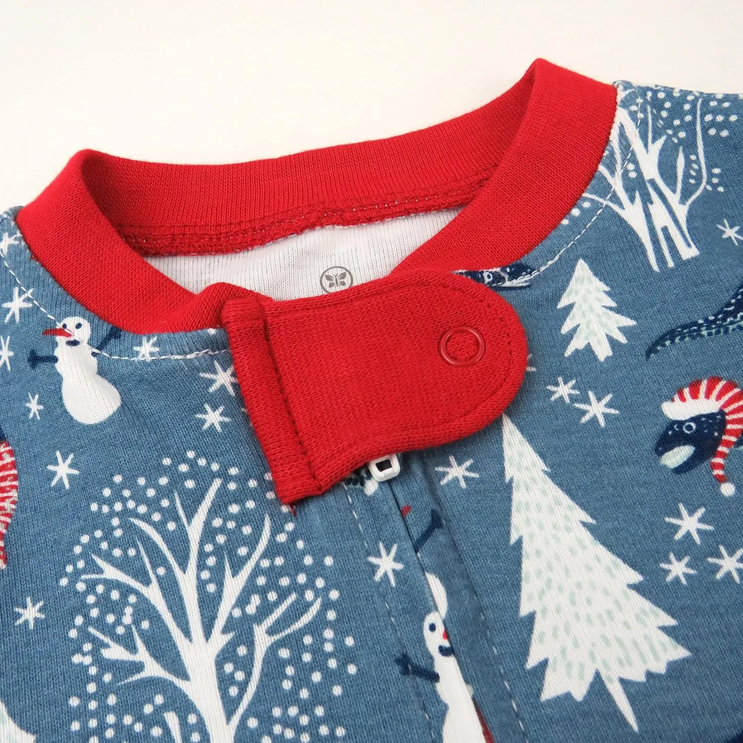 HonestBaby Baby Celebration Non-Slip Footed Pajamas One-Piece Sleeper Zip-Front Pjs 100% Organic Cotton