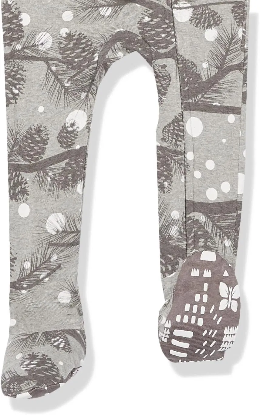 HonestBaby Baby Celebration Non-Slip Footed Pajamas One-Piece Sleeper Zip-Front Pjs 100% Organic Cotton