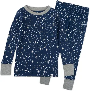 HonestBaby Baby, Toddler and Kids' 100% Organic Cotton Classics 2-Piece Pajamas