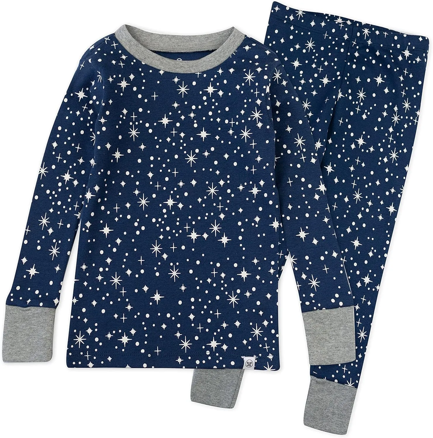 HonestBaby Baby, Toddler and Kids' 100% Organic Cotton Classics 2-Piece Pajamas