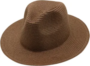 in Wide Brim Hats for Summer Sunshine Beach Trip Ivory and Brown Adjustable Hats for Women