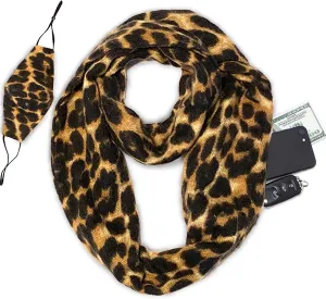 Infinity Scarves with Hidden Zipper Pocket - Stylish and Lightweight Travel Scarf for Women