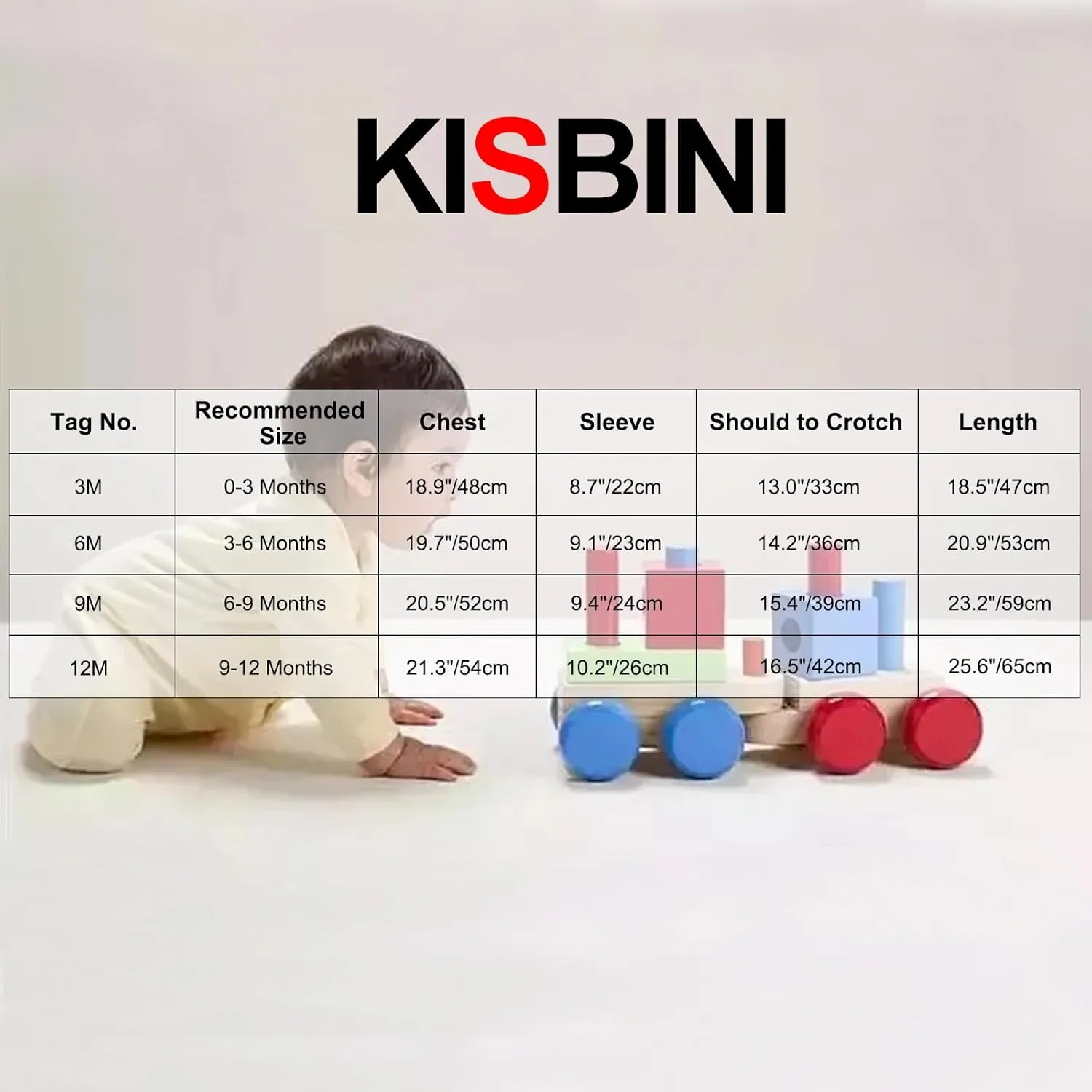 KISBINI Baby Kids Sleep and Play, Baby Cotton Pajamas with Mitten Cuffs, 2 Way Zipper Footed Sleeper Newborn-12 Months