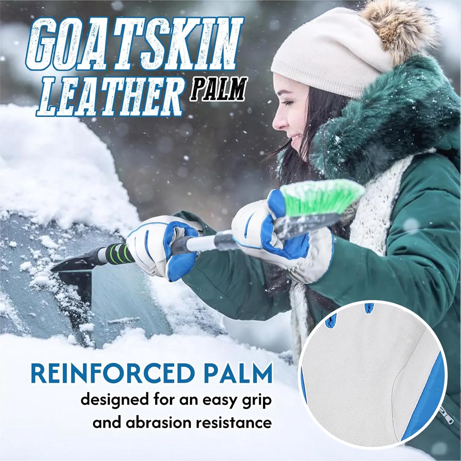 KONGOUARD Waterproof Winter Work Gloves for Women, 3M Thinsulate Thermal Gloves Warm Gloves for Skiing Hiking Gardening Outdoor Work