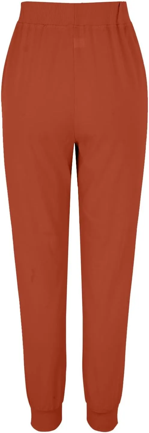 Linen Pants Women Summer Casual Trousers Elastic Waist Pants 2025 Lightweight Joggers with Pockets