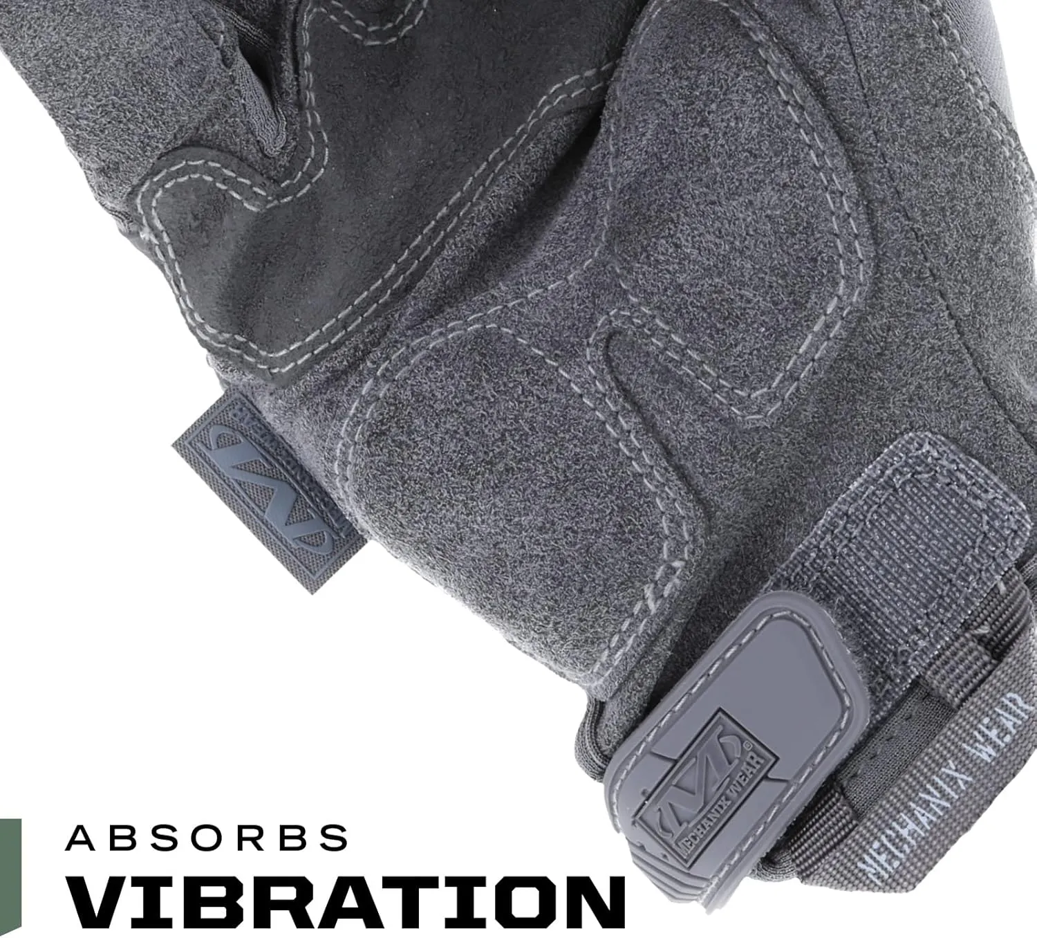 Mechanix Wear: M-Pact Tactical Gloves with Secure Fit, Touchscreen Capable Safety Gloves for Men, Work Gloves with Impact Protection and Vibration Absorption (Grey, Large)