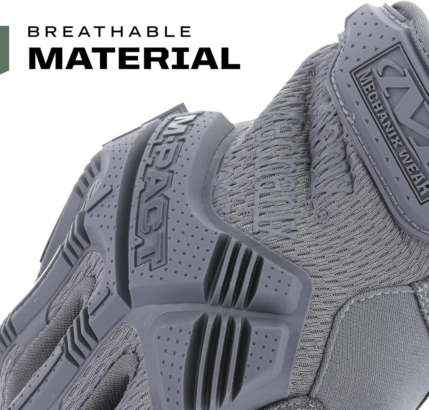 Mechanix Wear: M-Pact Tactical Gloves with Secure Fit, Touchscreen Capable Safety Gloves for Men, Work Gloves with Impact Protection and Vibration Absorption (Grey, Large)