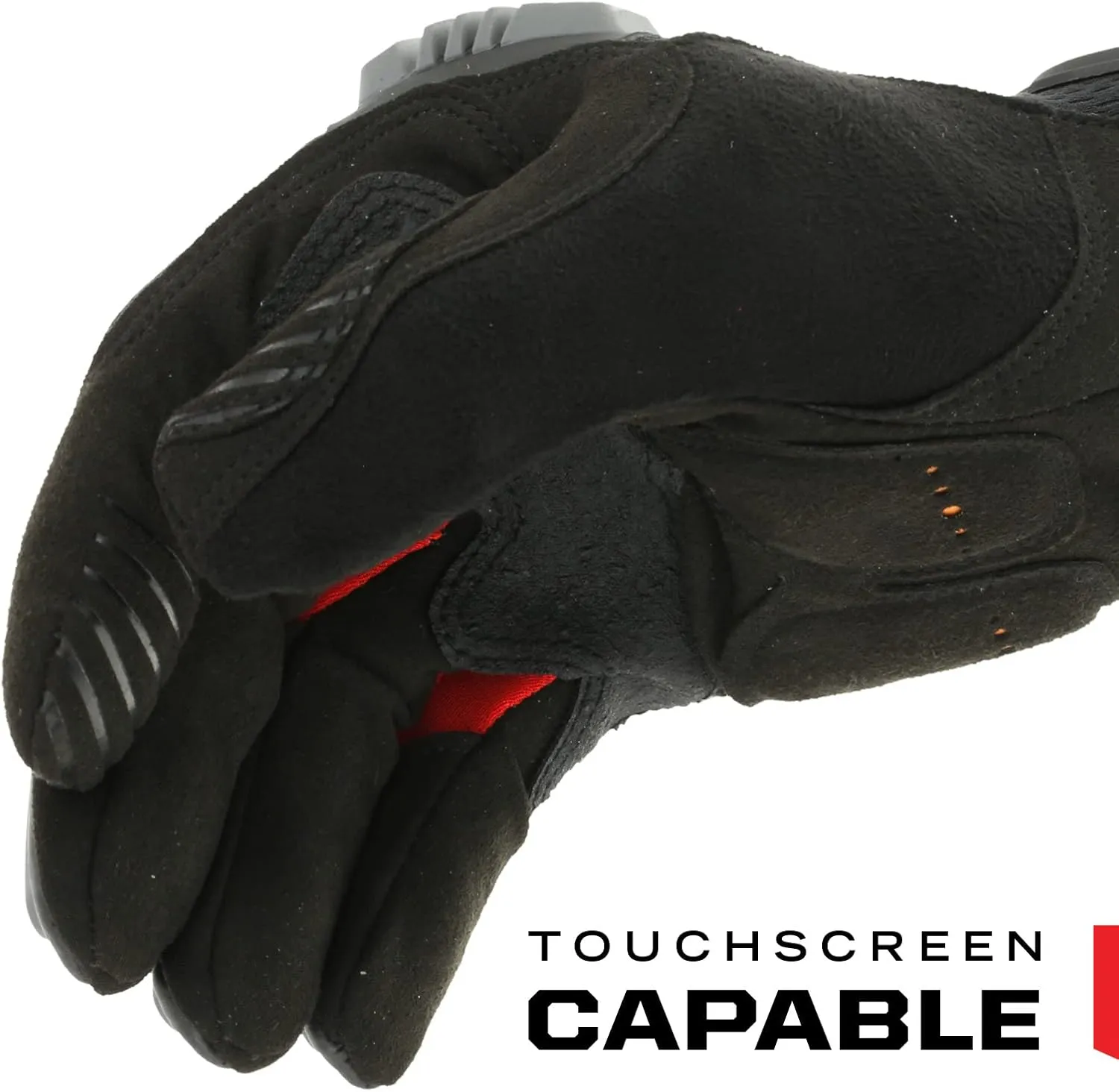 Mechanix Wear: M-Pact Work Gloves with Secure Fit, Work Gloves with Impact Protection and Vibration Absorption, Safety Gloves for Men (Black/Red, XX-Large)