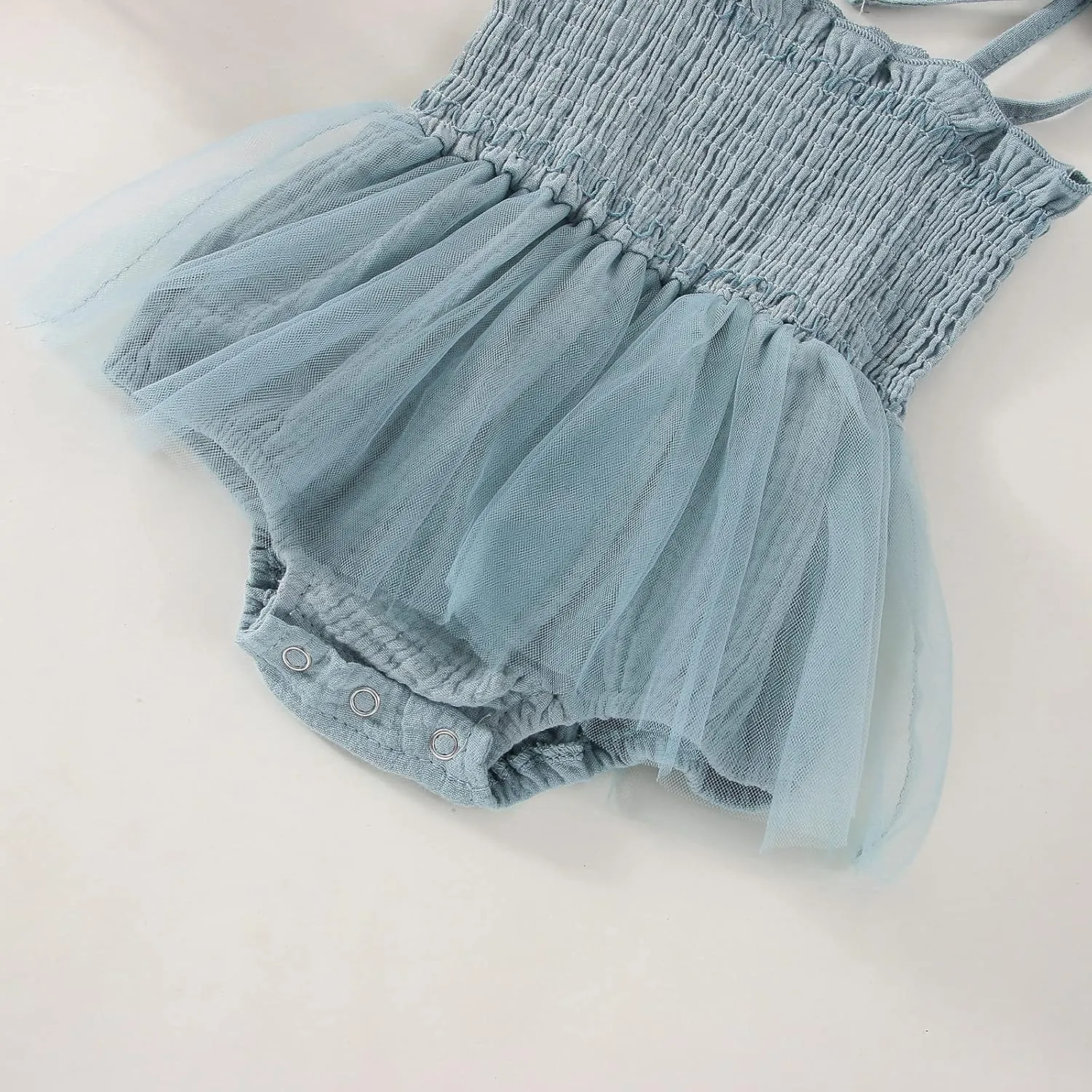 Meihuida Newborn Baby Girl Sleeveless Rompers Summer Clothes Cotton Bodysuit with Headband