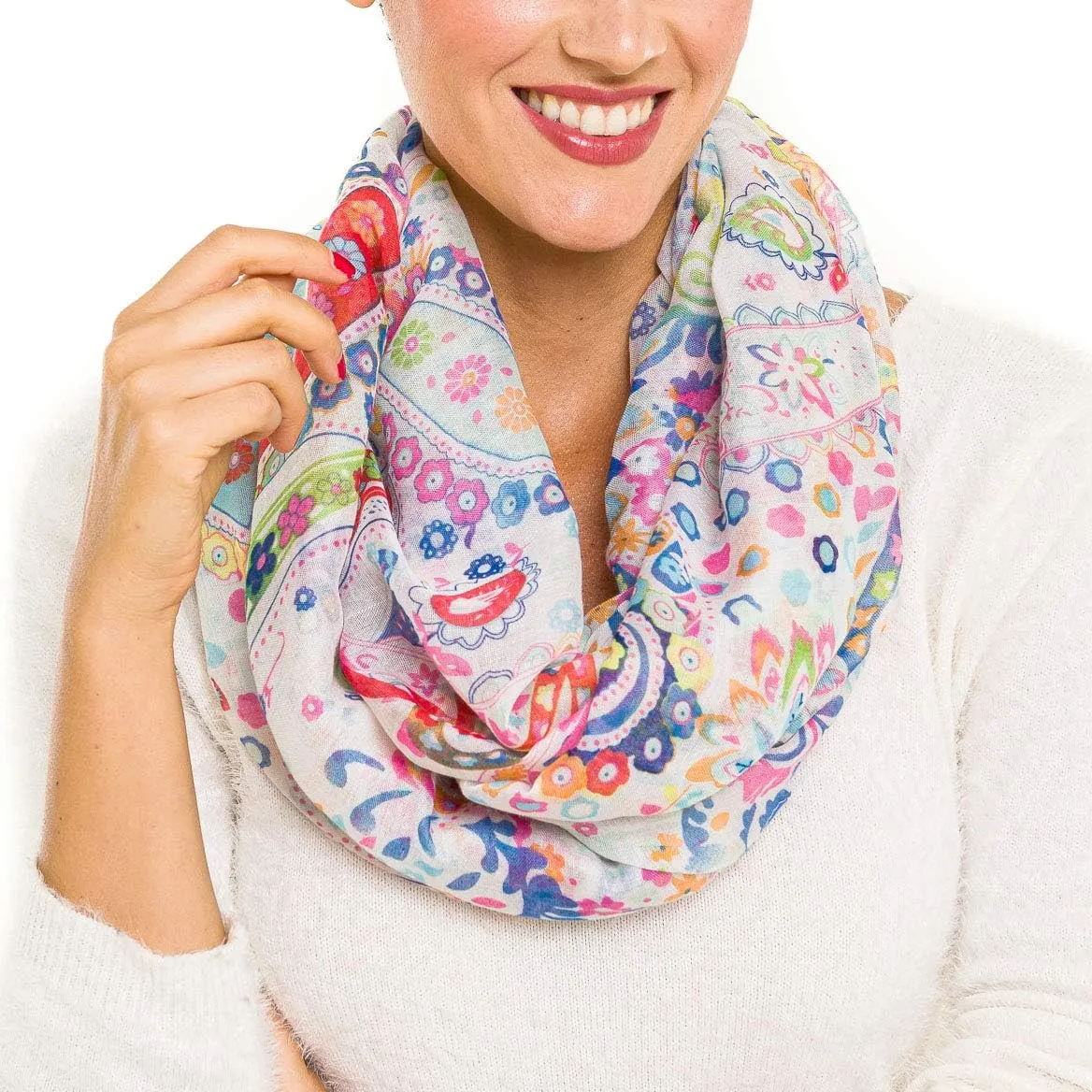 MELIFLUOS DESIGNED IN SPAIN Infinity Scarf for Women Lightweight Fashion Scarves for Fall Winter