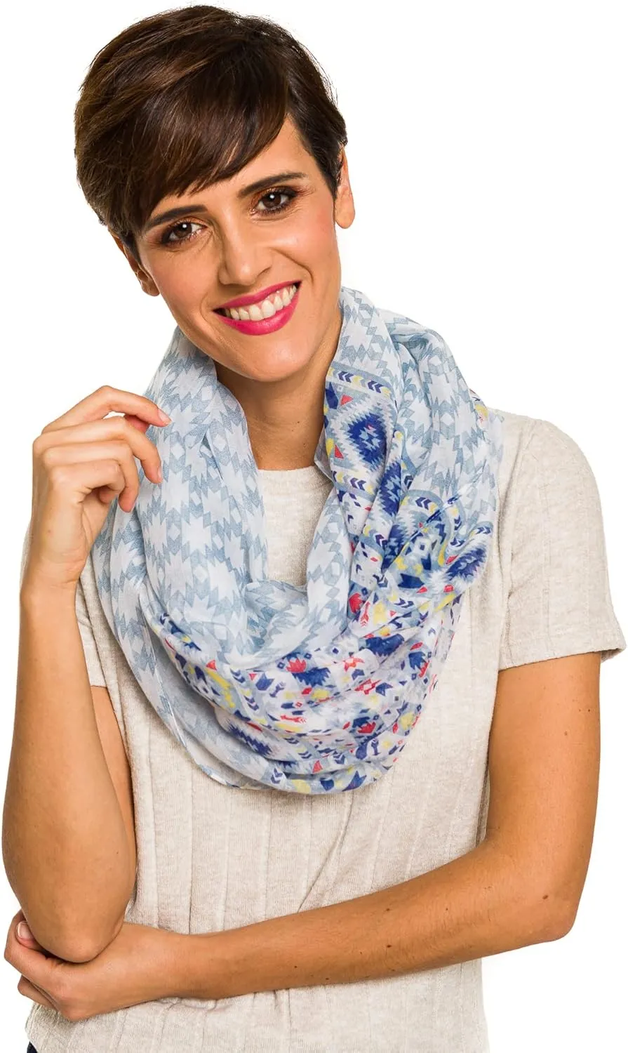 MELIFLUOS DESIGNED IN SPAIN Infinity Scarf for Women Lightweight Fashion Scarves for Fall Winter