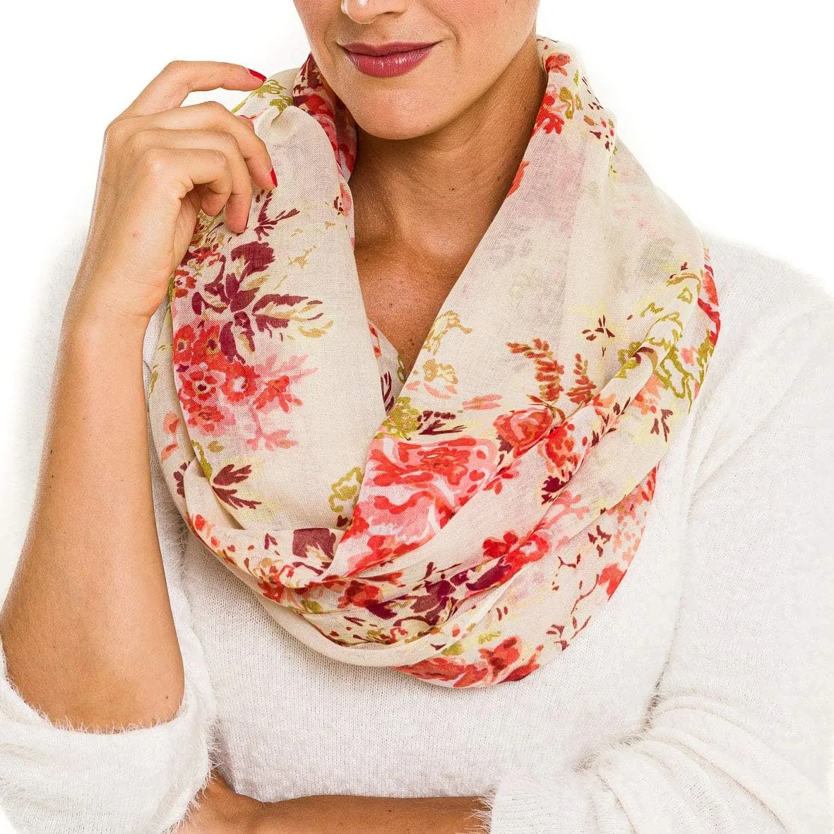 MELIFLUOS DESIGNED IN SPAIN Infinity Scarf for Women Lightweight Fashion Scarves for Fall Winter
