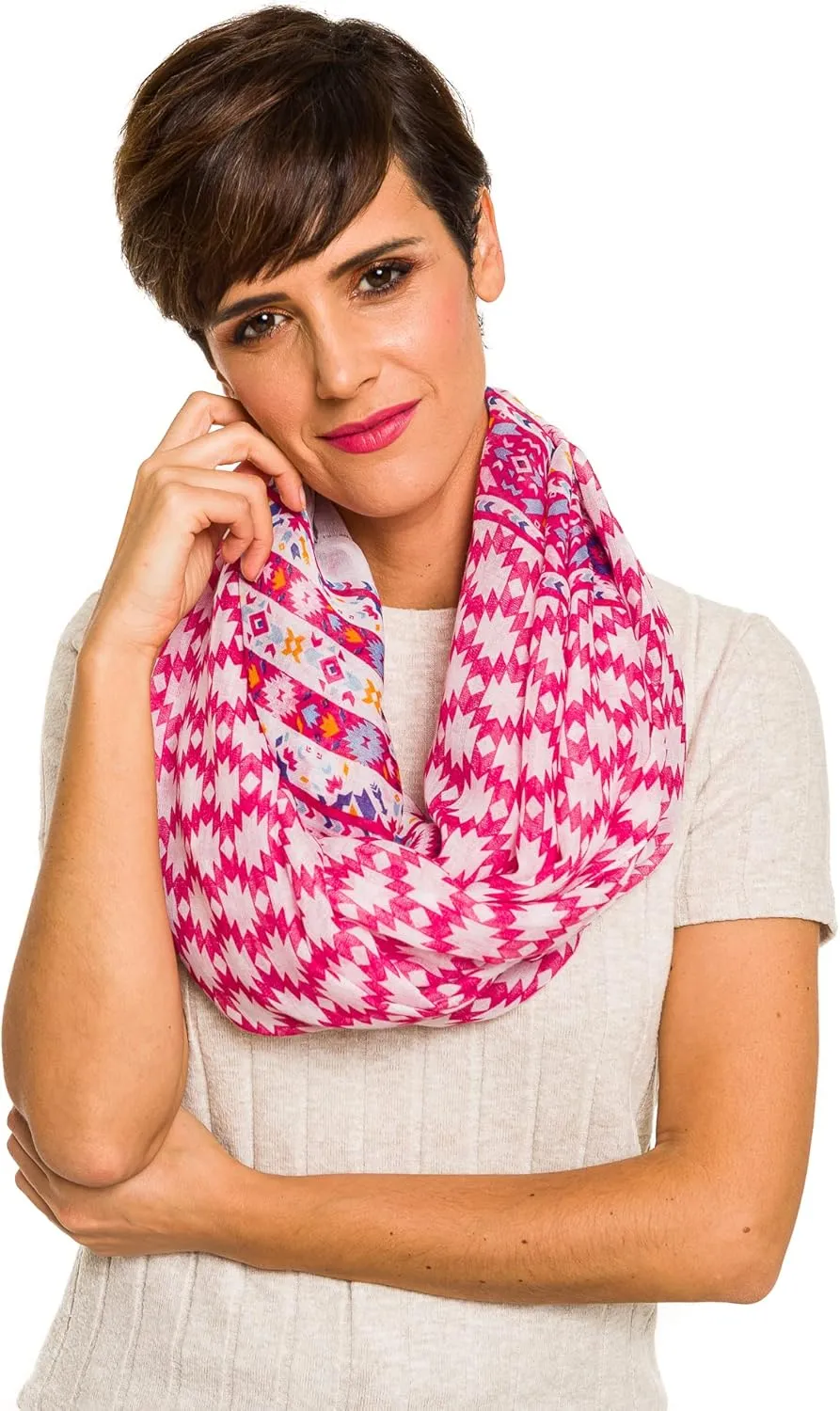 MELIFLUOS DESIGNED IN SPAIN Infinity Scarf for Women Lightweight Fashion Scarves for Fall Winter