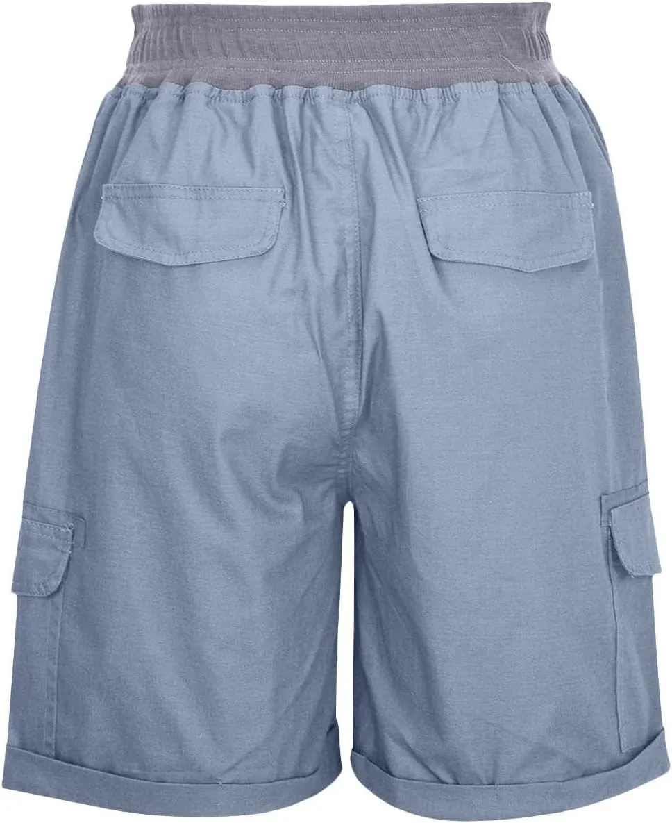 Men Wide Leg Shorts Quick Dry Summer Beach Trunks Elastic Waist Breathable Short Pants Lightweight Hiking Outfits