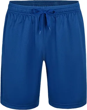 Men's Athletic Running Shorts Quick Dry Casual Elastic Waist Drawstring Workout Sports Gym Shorts with Pockets