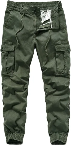 Men's Casual Hiking Cargo Work Pants Ripstop Tactical Pants Fishing Travel Climbing Outdoor Pants Jogger Sweatpants