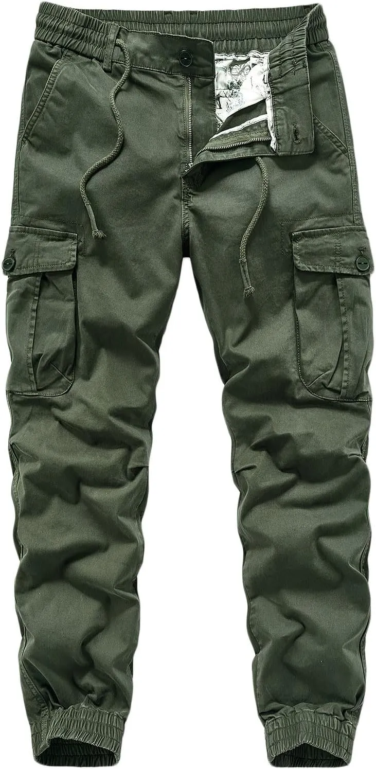 Men's Casual Hiking Cargo Work Pants Ripstop Tactical Pants Fishing Travel Climbing Outdoor Pants Jogger Sweatpants
