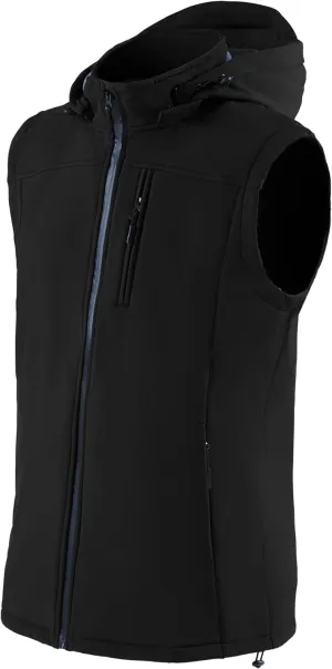 Men's Golf Vest Windproof Softshell Vest Running Outerwear Fleece Lined Sleeveless Jacket for Hiking Travel