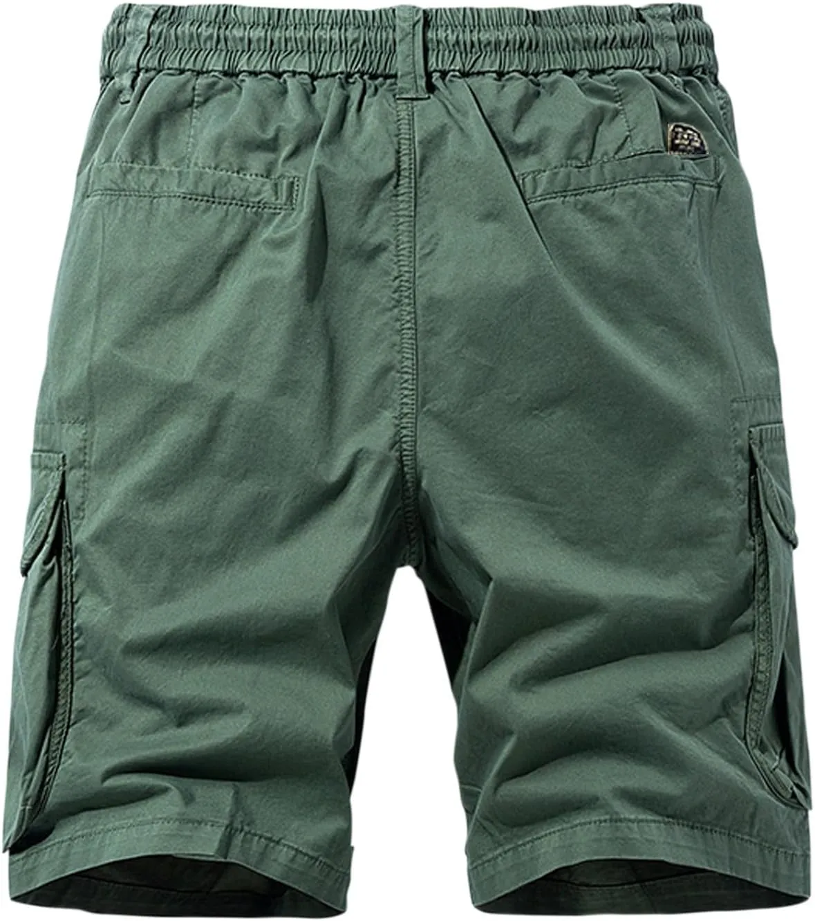 Men's Pants Cotton Beach Pants Drawstring Elastic Waist Shorts with Pockets Casual Baggy Classic Fit Lounge Shorts