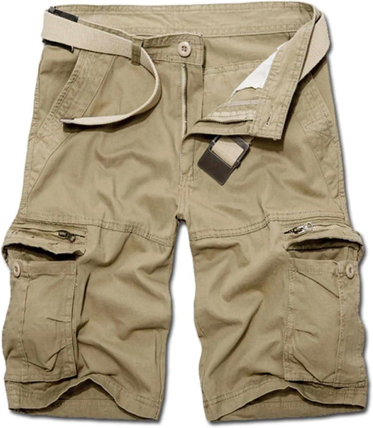 Men's Pants Cotton Beach Pants Drawstring Elastic Waist Shorts with Pockets Casual Baggy Classic Fit Lounge Shorts