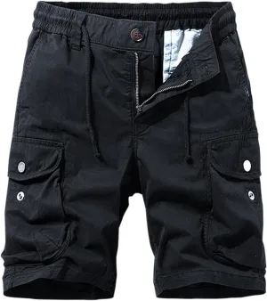 Men's Pants Cotton Beach Pants Drawstring Elastic Waist Shorts with Pockets Casual Baggy Classic Fit Lounge Shorts