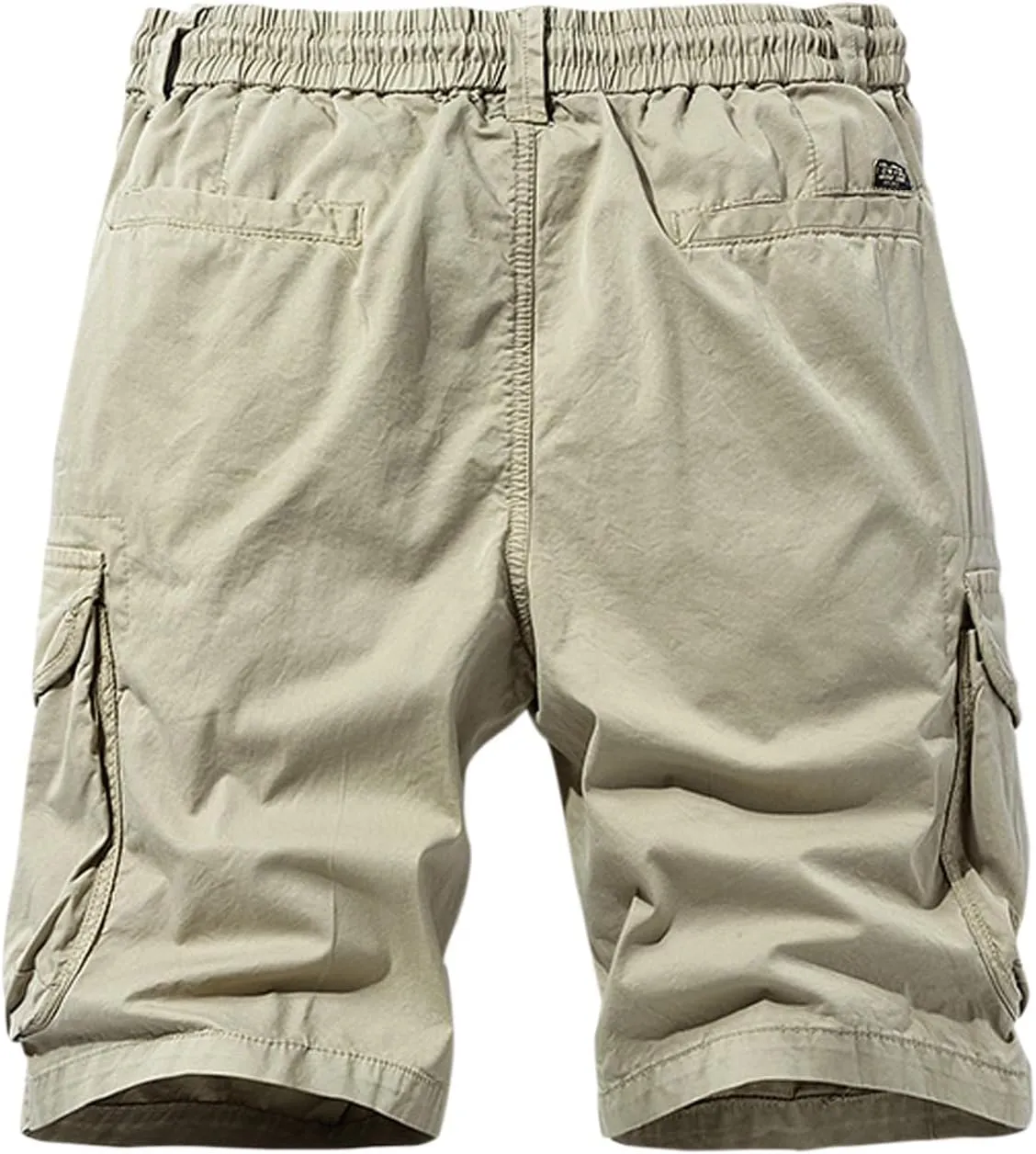 Men's Pants Cotton Beach Pants Drawstring Elastic Waist Shorts with Pockets Casual Baggy Classic Fit Lounge Shorts