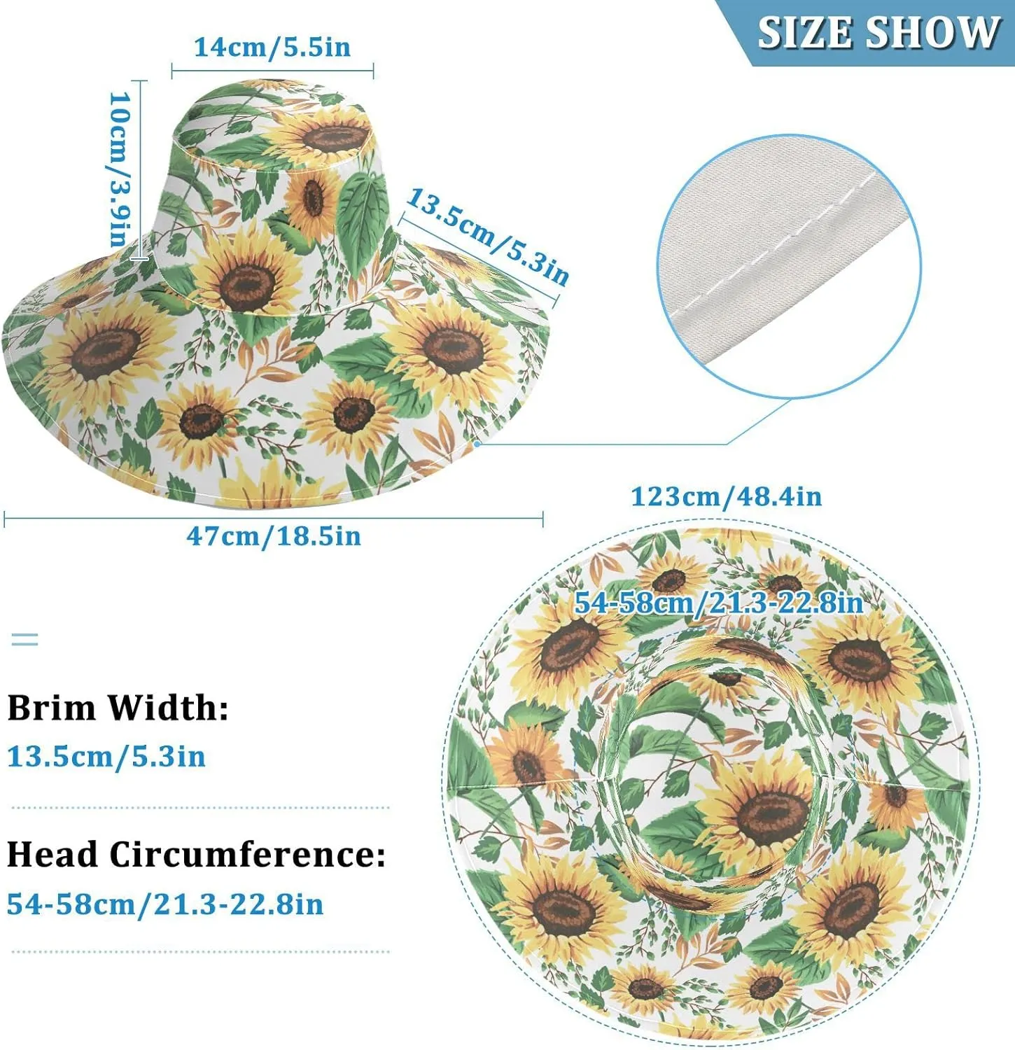MNSRUU Wide Brim Hats Dragonfly Sun Hat Packable Sun Visors Floppy Summer Beach Hat for UV Protection